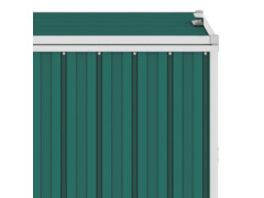 Trojitý přístřešek na popelnice zelený 213 x 81 x 121 cm ocel