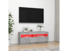 TV skříňka s LED osvětlením betonově šedá 100 x 35 x 40 cm