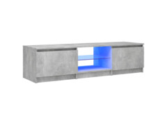 TV skříňka s LED osvětlením betonově šedá 140 x 40 x 35,5 cm