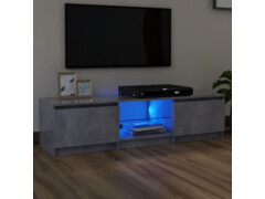 TV skříňka s LED osvětlením betonově šedá 140 x 40 x 35,5 cm