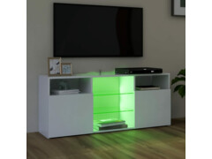 TV skříňka s LED osvětlením bílá 120 x 35 x 50 cm