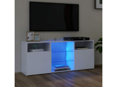TV skříňka s LED osvětlením bílá 120 x 35 x 50 cm