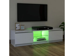 TV skříňka s LED osvětlením bílá s vysokým leskem 120x30x35,5cm