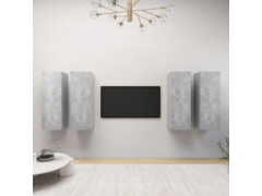 TV skříňky 4 ks betonově šedé 30,5 x 30 x 90 cm dřevotříska