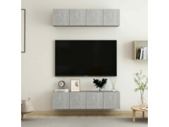 TV skříňky 4 ks betonově šedé 60 x 30 x 30 cm dřevotříska