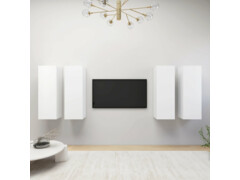 TV skříňky 4 ks bílé 30,5 x 30 x 90 cm dřevotříska