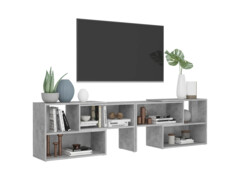 TV stolek betonově šedý 149 x 30 x 52 cm dřevotříska