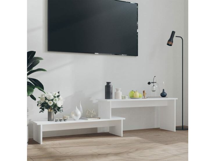 TV stolek bílý 180 x 30 x 43 cm dřevotříska