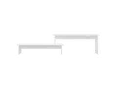 TV stolek bílý s vysokým leskem 180 x 30 x 43 cm dřevotříska