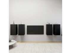 TV stolky 4 ks černé 30,5 x 30 x 60 cm dřevotříska