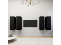 TV stolky 4 ks černé 30,5 x 30 x 90 cm dřevotříska
