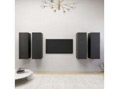 TV stolky 4 ks šedé 30,5 x 30 x 90 cm dřevotříska