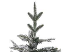 Umělý vánoční stromek LED a sada koulí zasněžený 210cm PVC a PE
