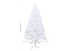 Umělý vánoční stromek s hustými větvemi bílý 240 cm PVC