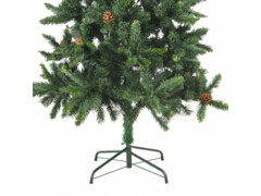 Umělý vánoční stromek s LED a sadou koulí zelený 180 cm