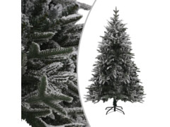 Umělý vánoční stromek s LED diodami a sněhem 210 cm PVC a PE