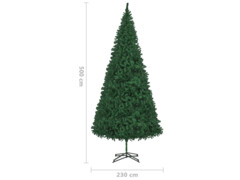 Umělý vánoční stromek s LED osvětlením 500 cm zelený
