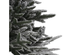 Umělý vánoční stromek s vločkami sněhově zelený 240 cm PVC a PE