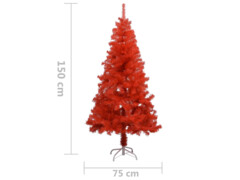 Umělý vánoční stromek se stojanem červený 150 cm PVC