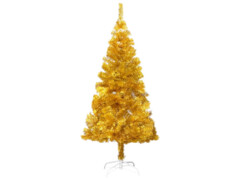 Umělý vánoční stromek se stojanem zlatý 120 cm PET