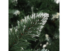 Umělý vánoční stromek se šiškami a bílými třpytkami 180 cm
