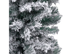 Úzký umělý vánoční stromeček zasněžený zelený 120 cm PVC