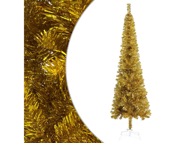 Úzký vánoční stromek zlatý 120 cm