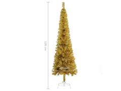 Úzký vánoční stromek zlatý 120 cm