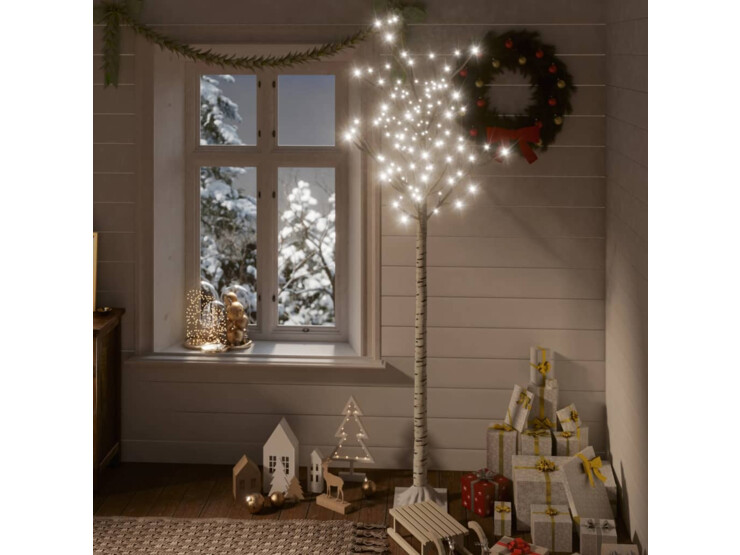 Vánoční stromek 180 LED 1,8 m studená bílá vrba dovnitř i ven