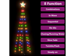 Vánoční stromek kužel 84 barevných LED diod 50 x 150 cm