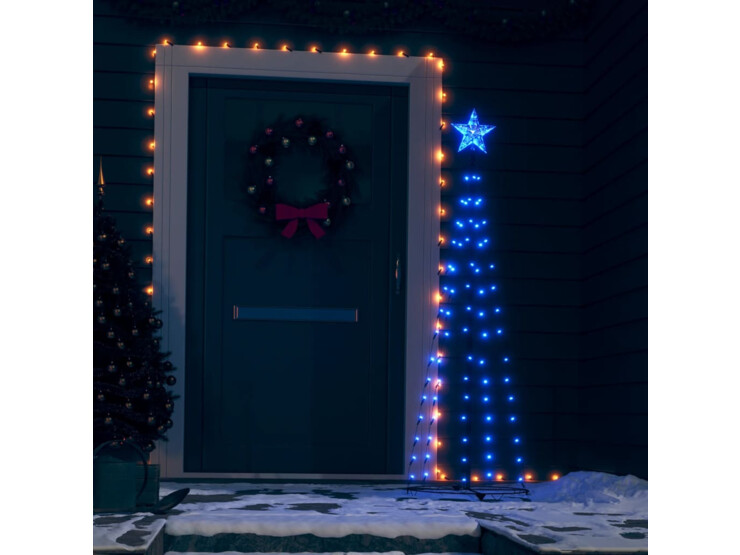 Vánoční stromek kužel 84 modrých LED diod 50 x 150 cm