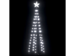 Vánoční stromek kužel studený bílý 84 LED diod 50 x 150 cm