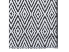 Venkovní koberec bílý a černý 160 x 230 cm PP
