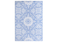 Venkovní koberec bledě modrý 190 x 290 cm PP