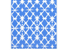 Venkovní koberec modrý a bílý 160 x 230 cm PP
