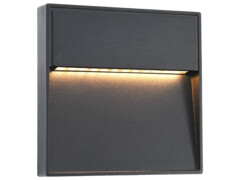 Venkovní LED nástěnná svítidla 2 ks 3 W černá čtvercová