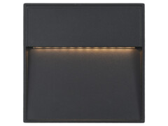 Venkovní LED nástěnná svítidla 2 ks 3 W černá čtvercová