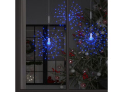 Venkovní vánoční ohňostroje 10 ks modré 20 cm 1400 LED diod