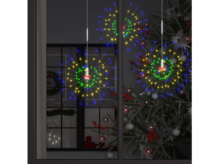 Venkovní vánoční ohňostroje 2 ks vícebarevné 20 cm 280 LED diod