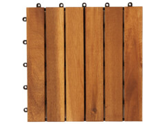 10 ks akáciové terasové dlaždice 30 x 30 cm vertikální vzor