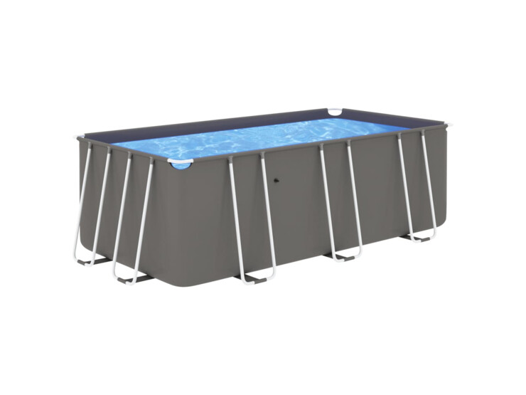  Bazén s ocelovým rámem 400 x 207 x 122 cm antracitový