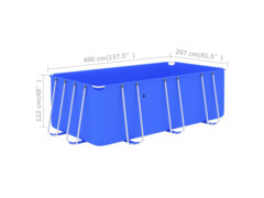  Bazén s ocelovým rámem 400 x 207 x 122 cm modrý