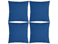  Dekorační polštáře 4 ks královsky modré 50 x 50 cm textil