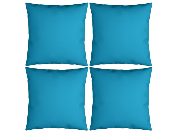  Dekorační polštáře 4 ks modré 50 x 50 cm textil