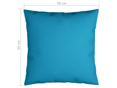  Dekorační polštáře 4 ks modré 50 x 50 cm textil