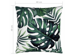  Dekorační polštáře 4 ks vzor listů 40 x 40 cm textil