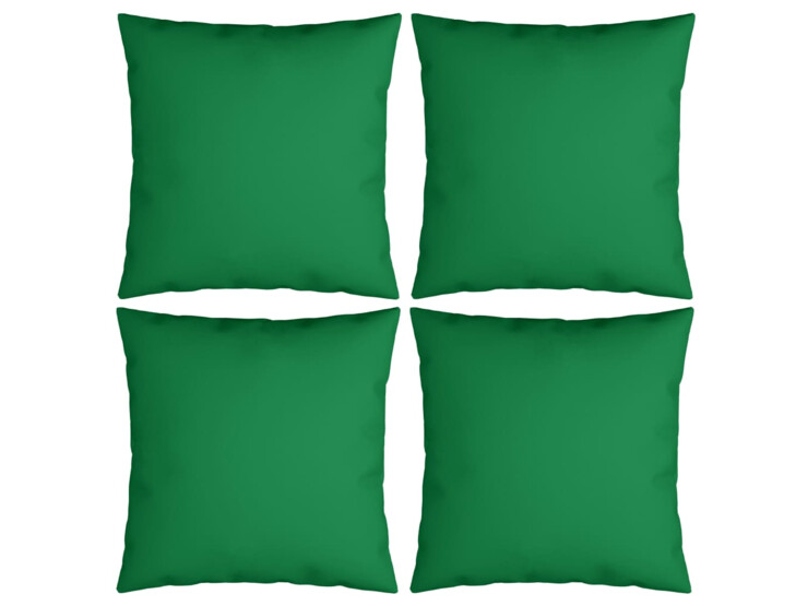  Dekorační polštáře 4 ks zelené 40 x 40 cm textil