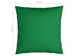  Dekorační polštáře 4 ks zelené 50 x 50 cm textil