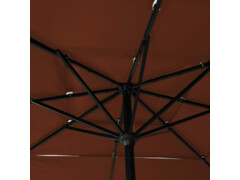 3stupňový slunečník s hliníkovou tyčí cihlový 2,5 x 2,5 m