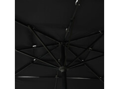 3stupňový slunečník s hliníkovou tyčí černý 2,5 x 2,5 m